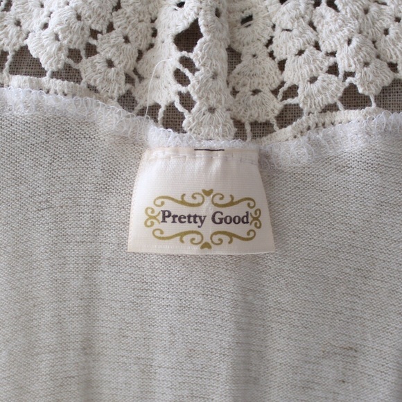 NWOT Cream Open Front Vest w/Embellished Racerback - Picture 7 of 8